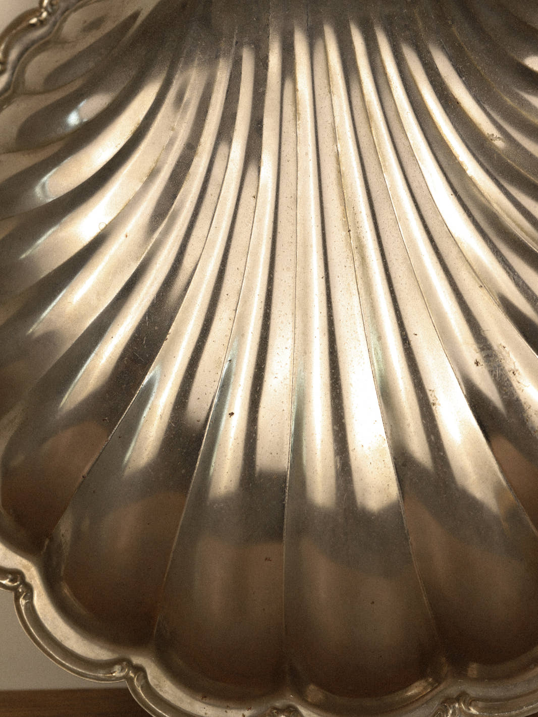 Vintage Silver-Plated Shell Platter