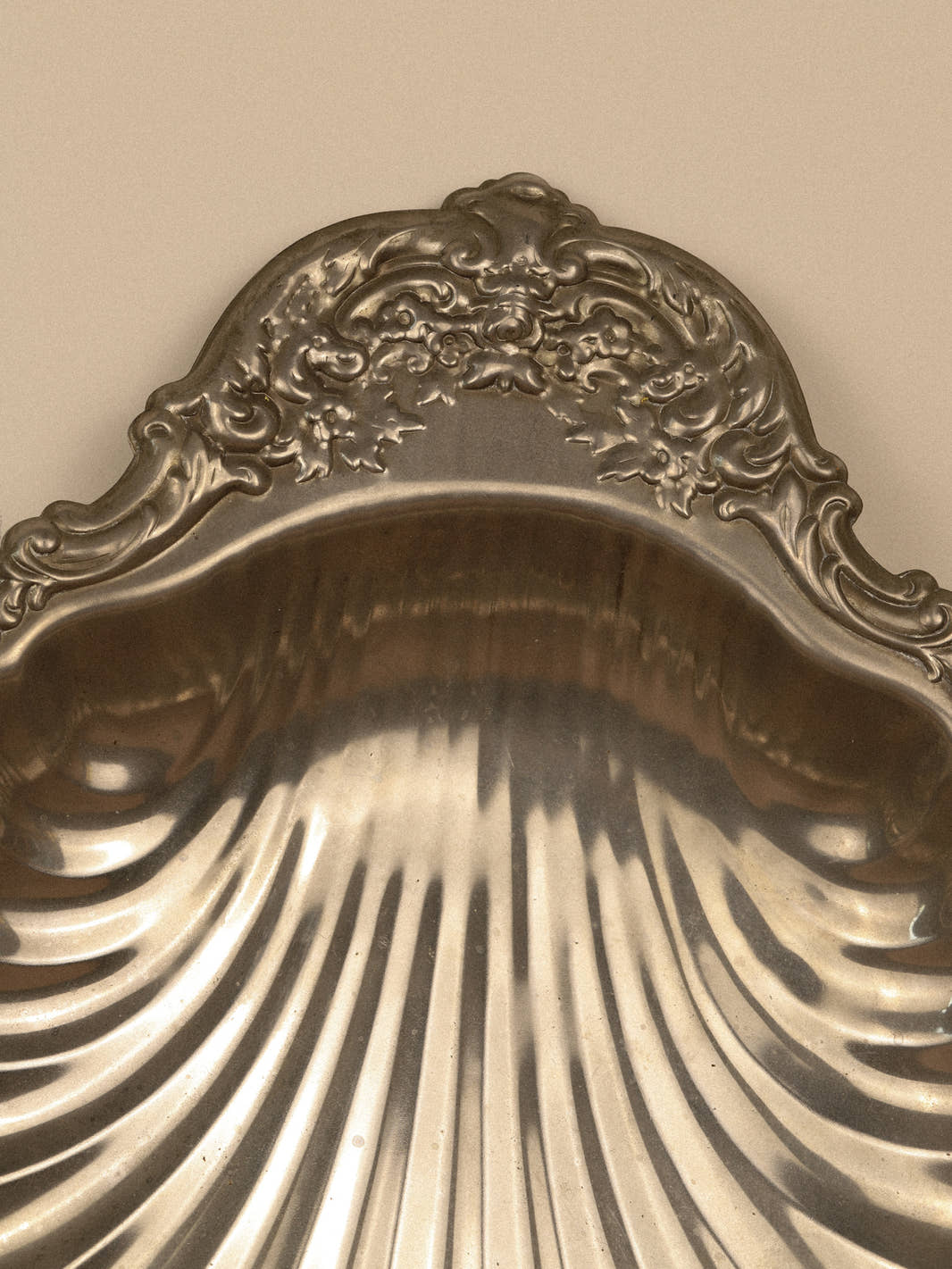 Vintage Silver-Plated Shell Platter