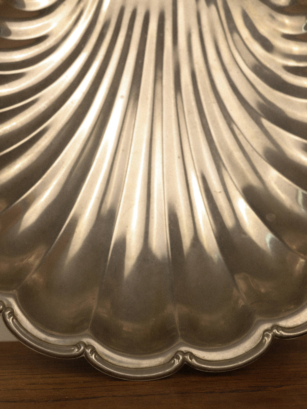 Vintage Silver-Plated Shell Platter