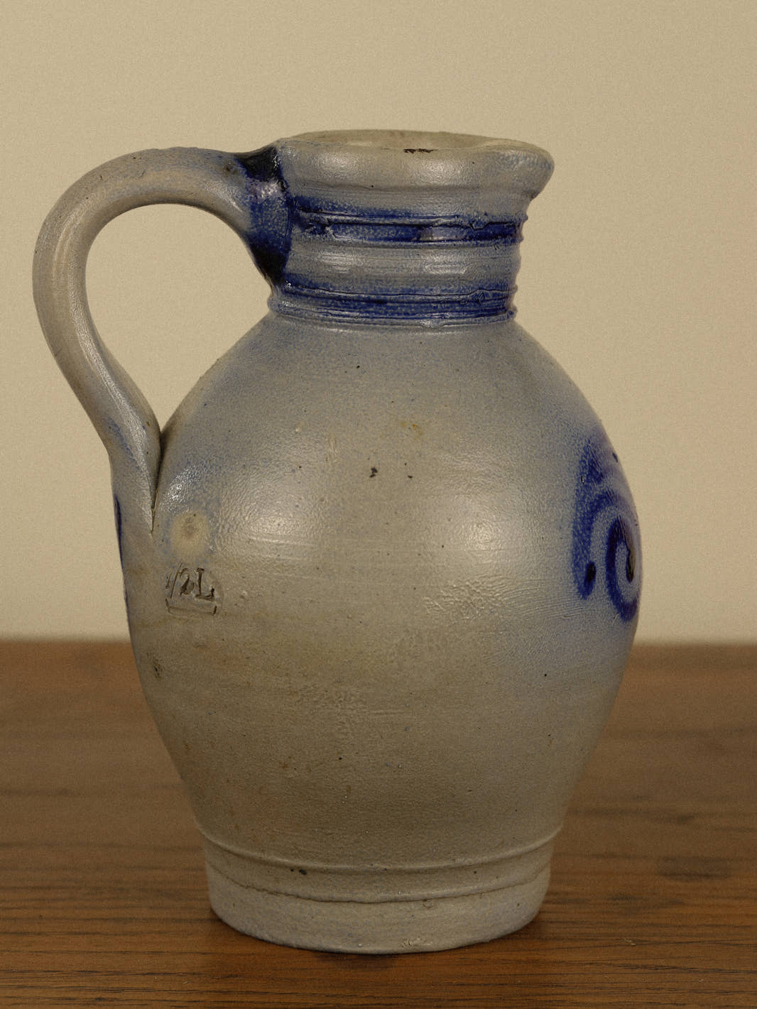 Antique Westerwald Cobalt Blue Pitcher