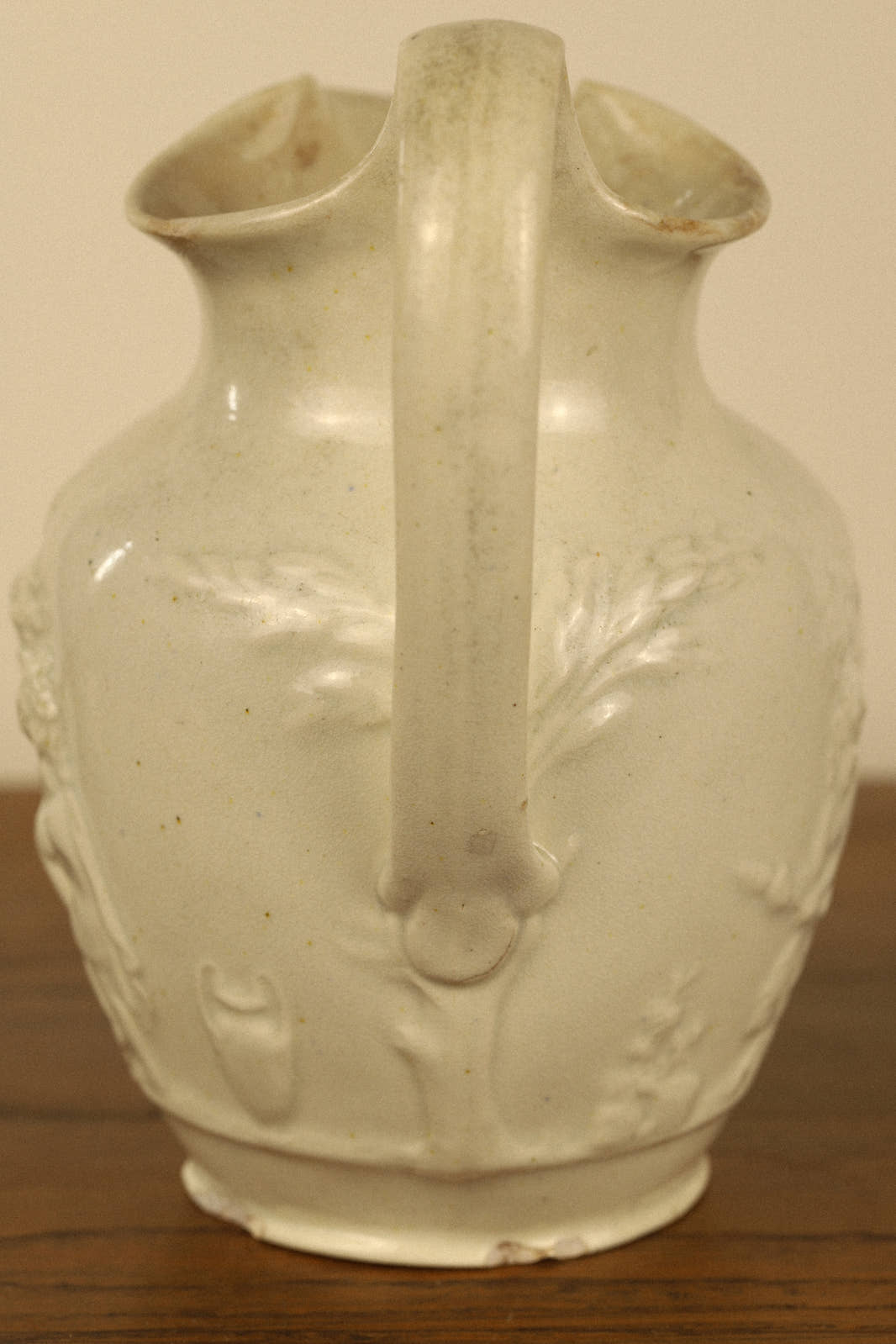 Antique 19th Century Cherub Relief Pitcher