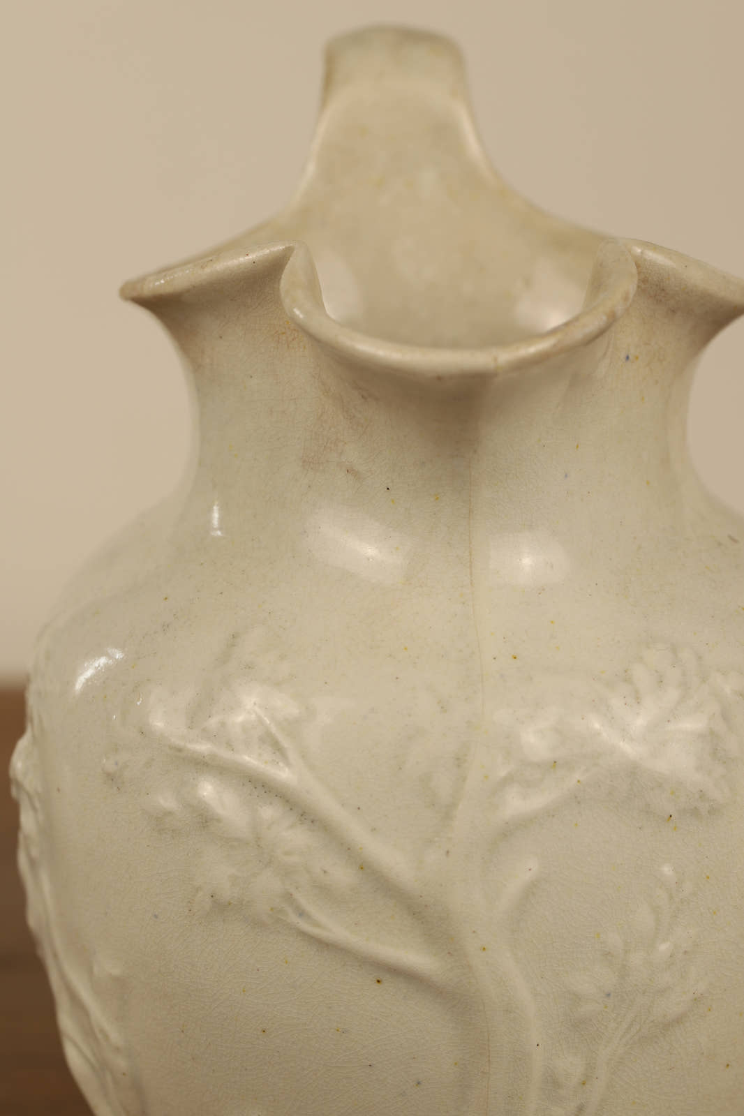 Antique 19th Century Cherub Relief Pitcher