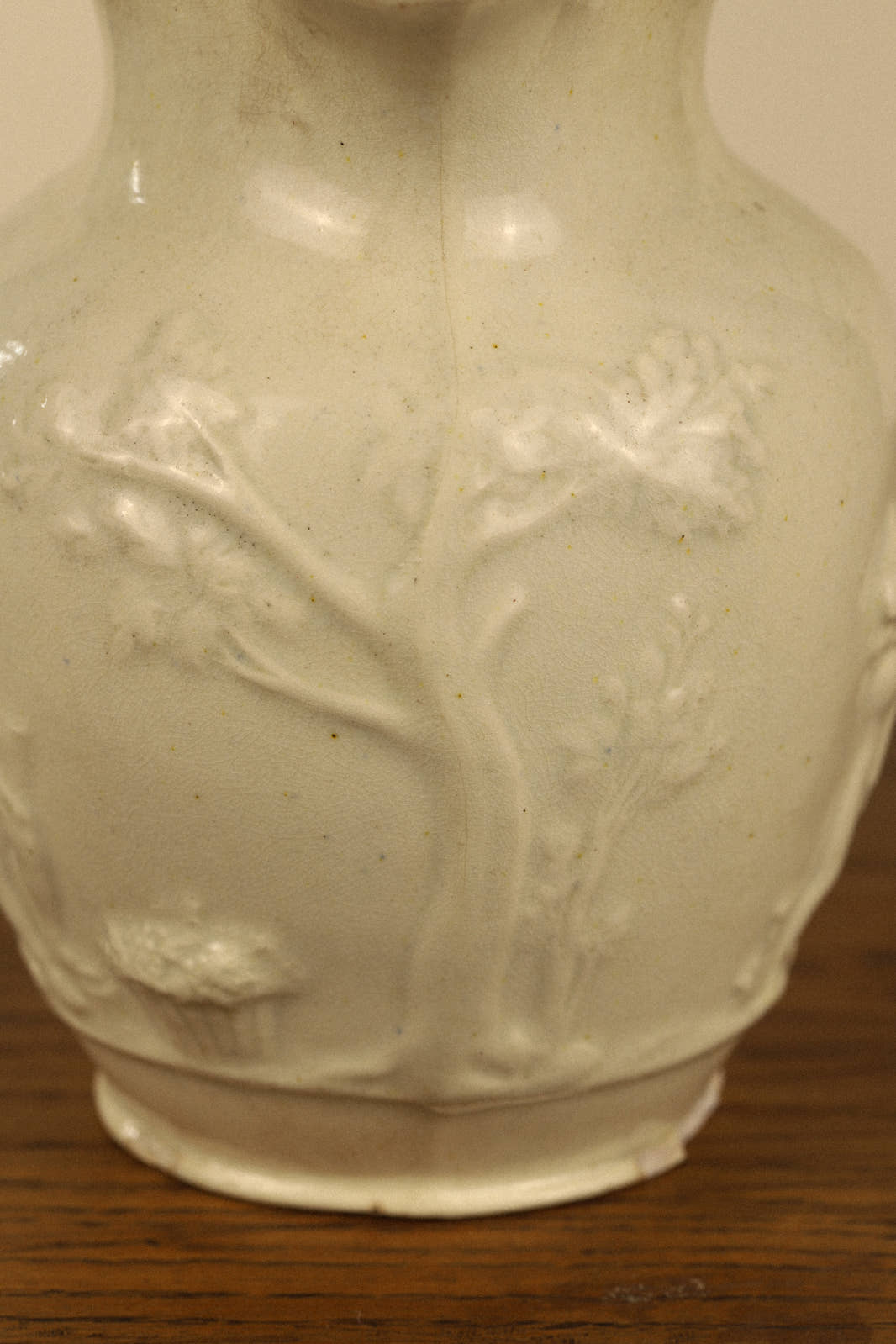 Antique 19th Century Cherub Relief Pitcher