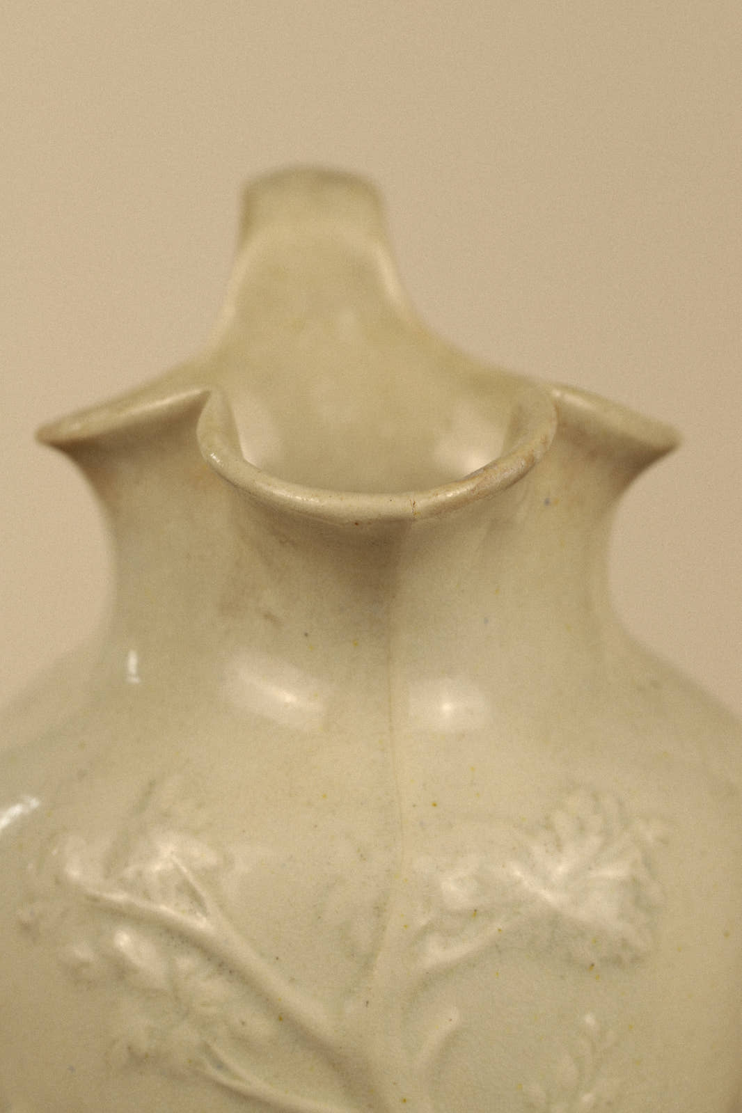 Antique 19th Century Cherub Relief Pitcher