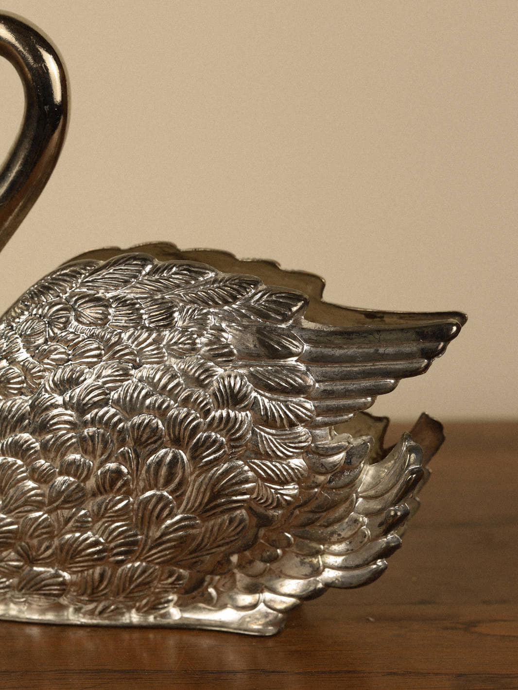 Vintage Silver-Plated Swan Napkin Holder