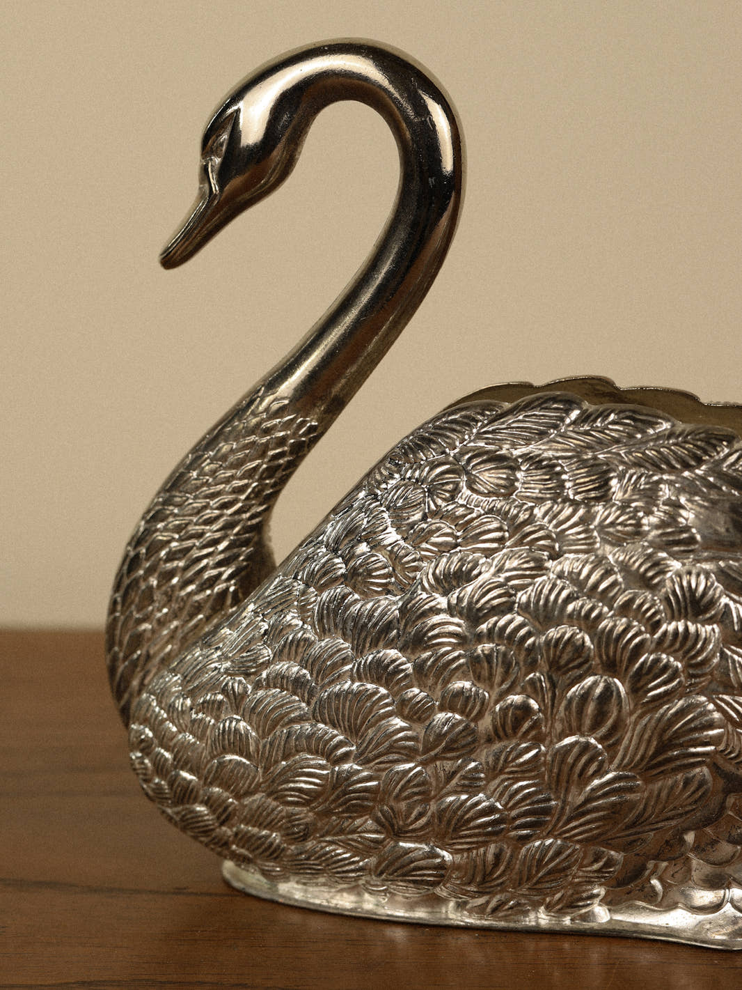 Vintage Silver-Plated Swan Napkin Holder