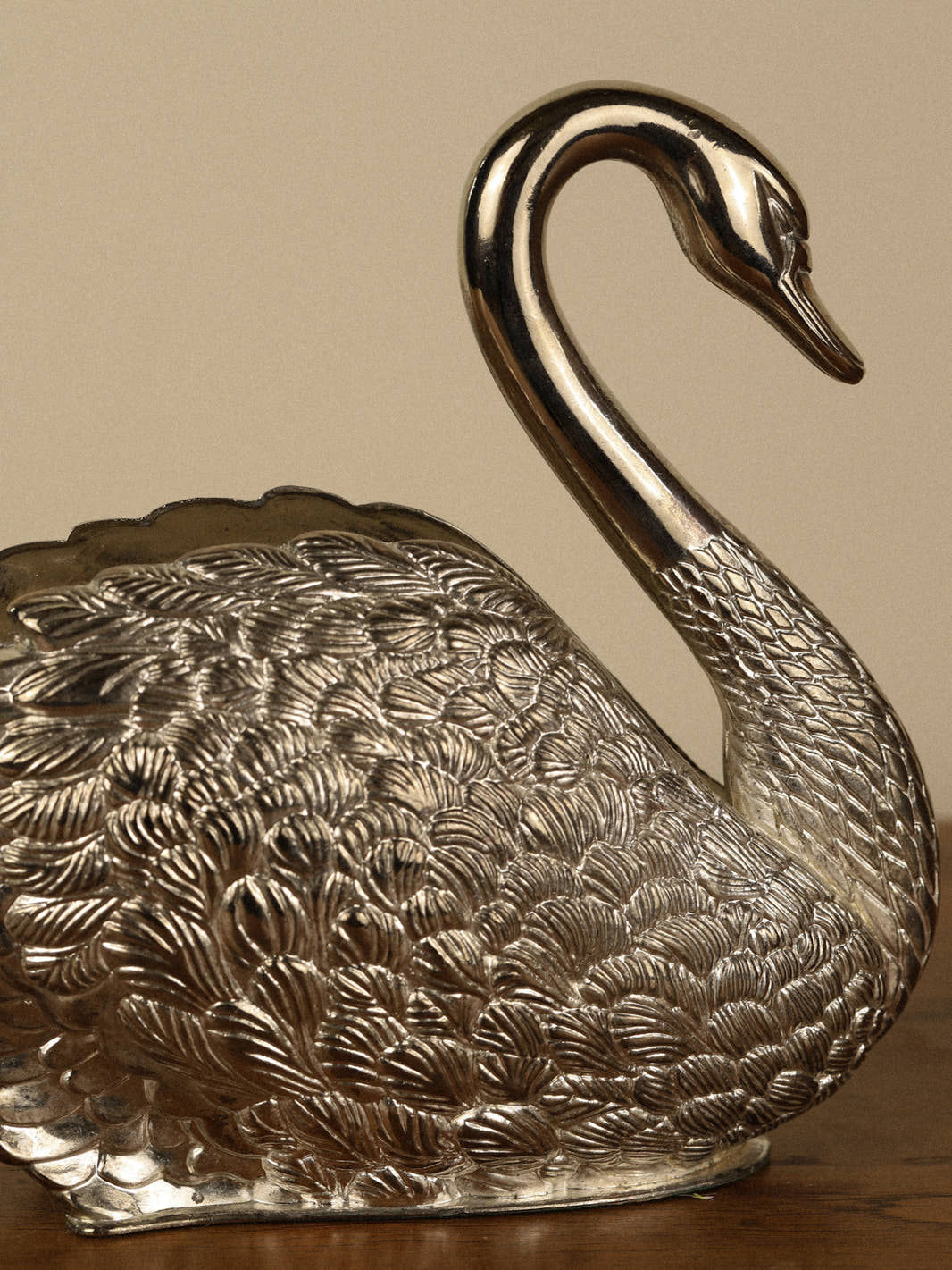 Vintage Silver-Plated Swan Napkin Holder