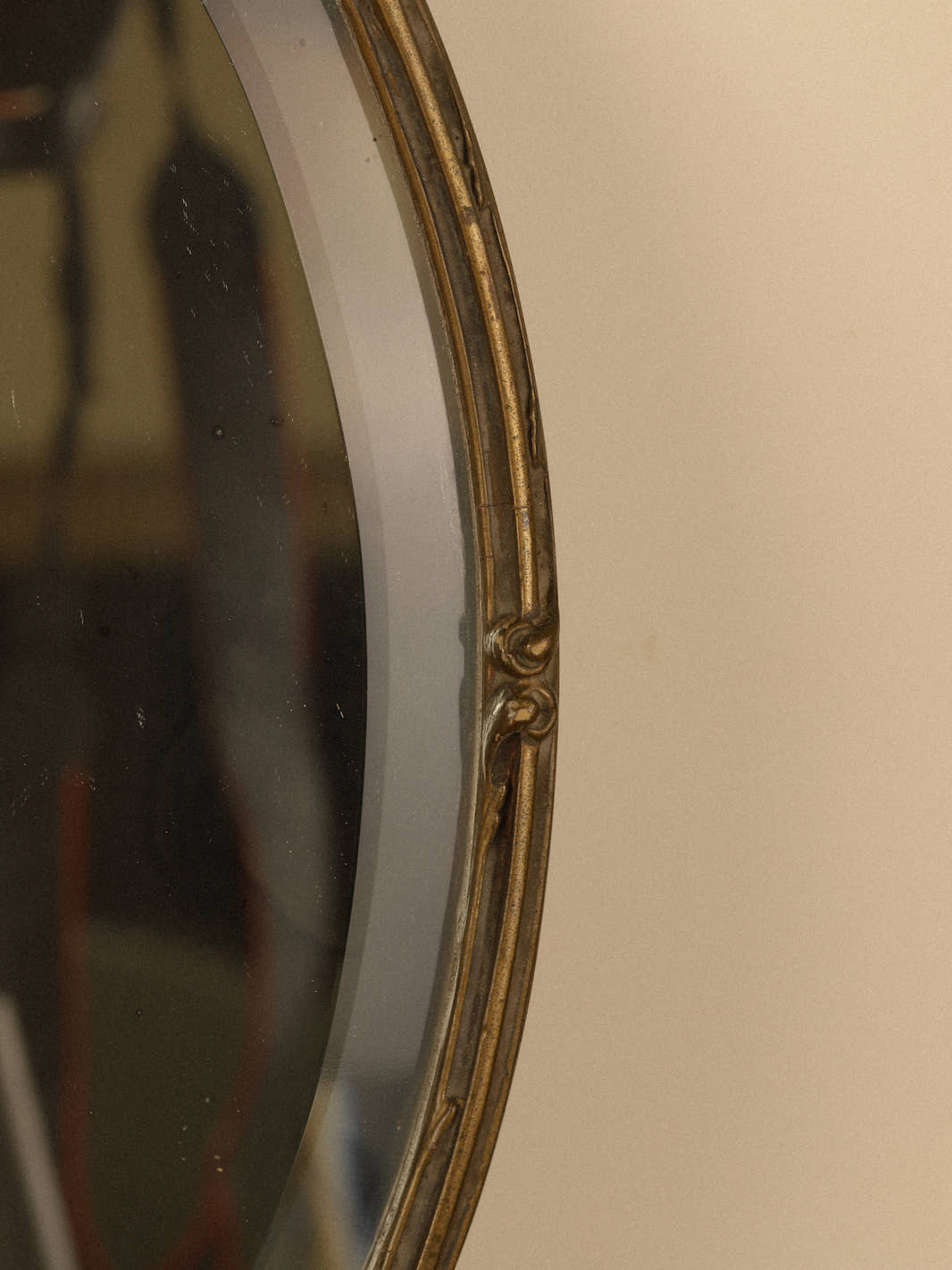 Vintage Wooden Wall Mirror With Legs