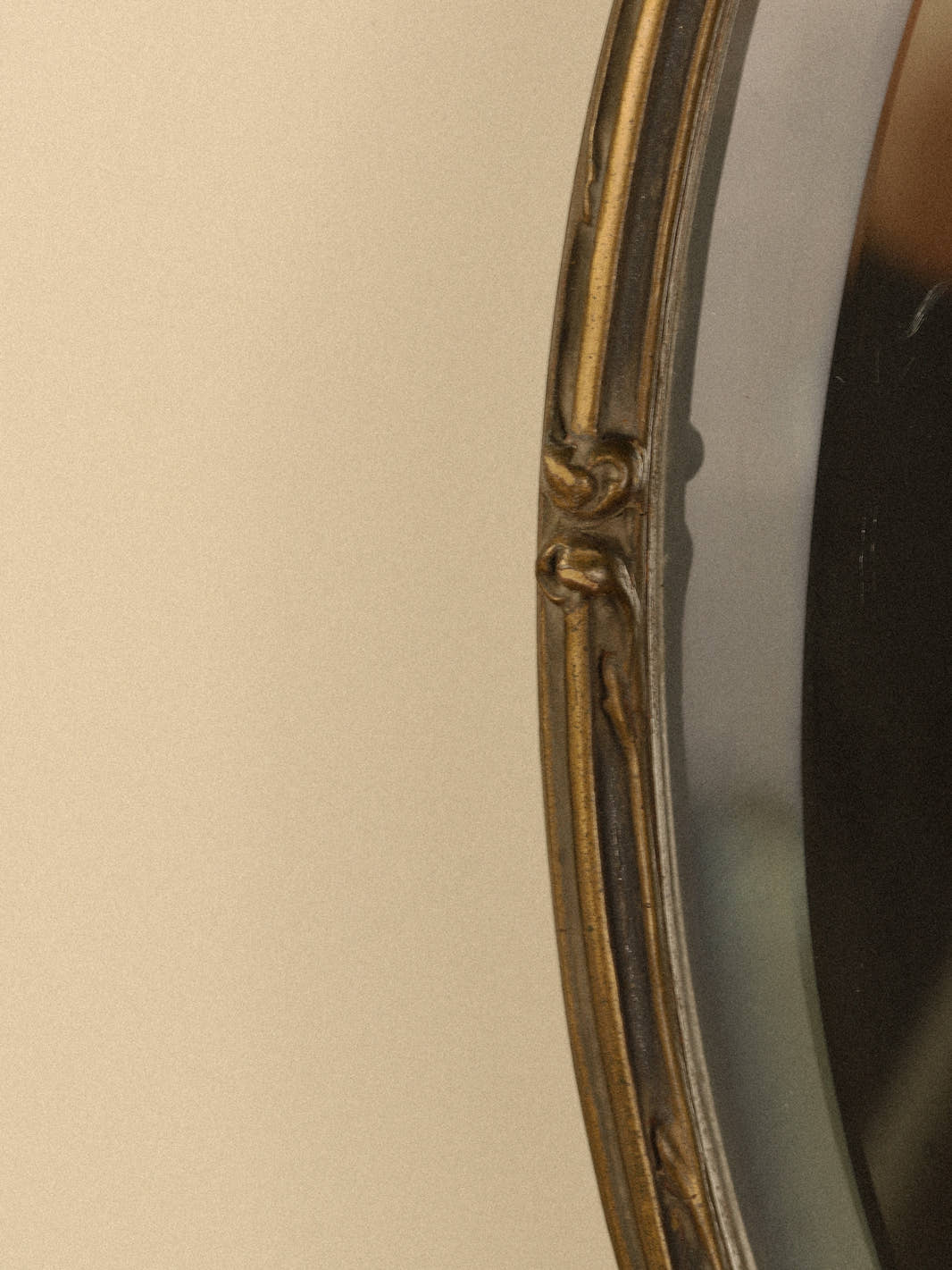 Vintage Wooden Wall Mirror With Legs