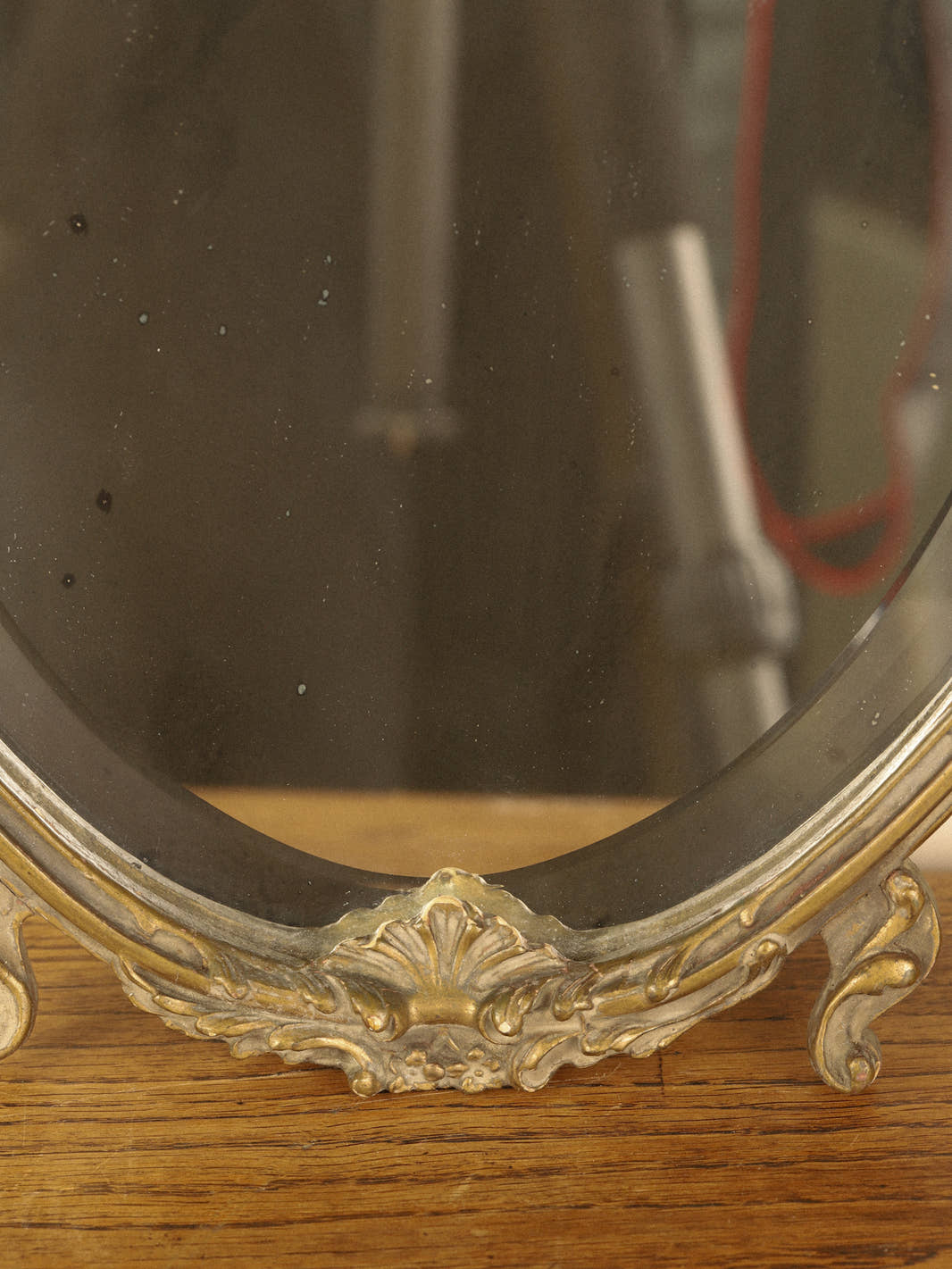 Vintage Wooden Wall Mirror With Legs