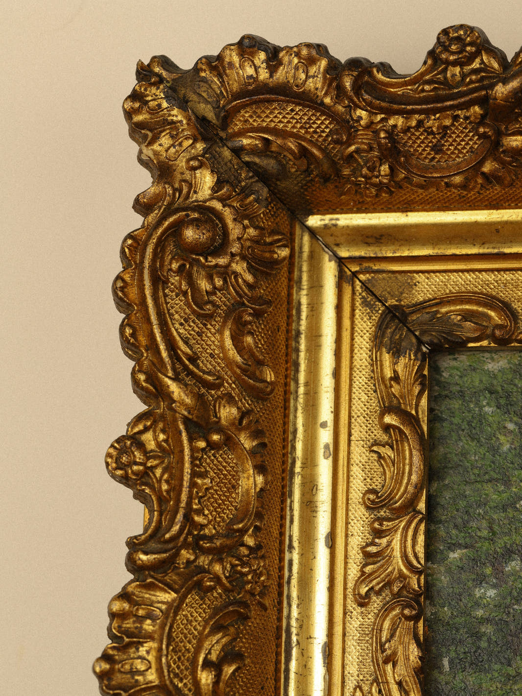 Antique 1904 Ornate Landscape Painting