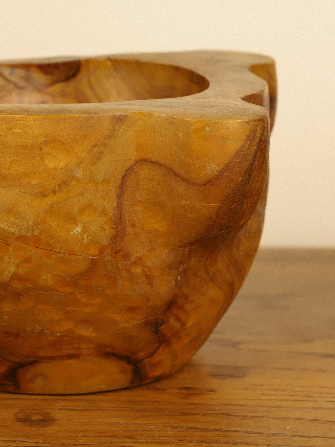Vintage Rustic French Wooden Mortar