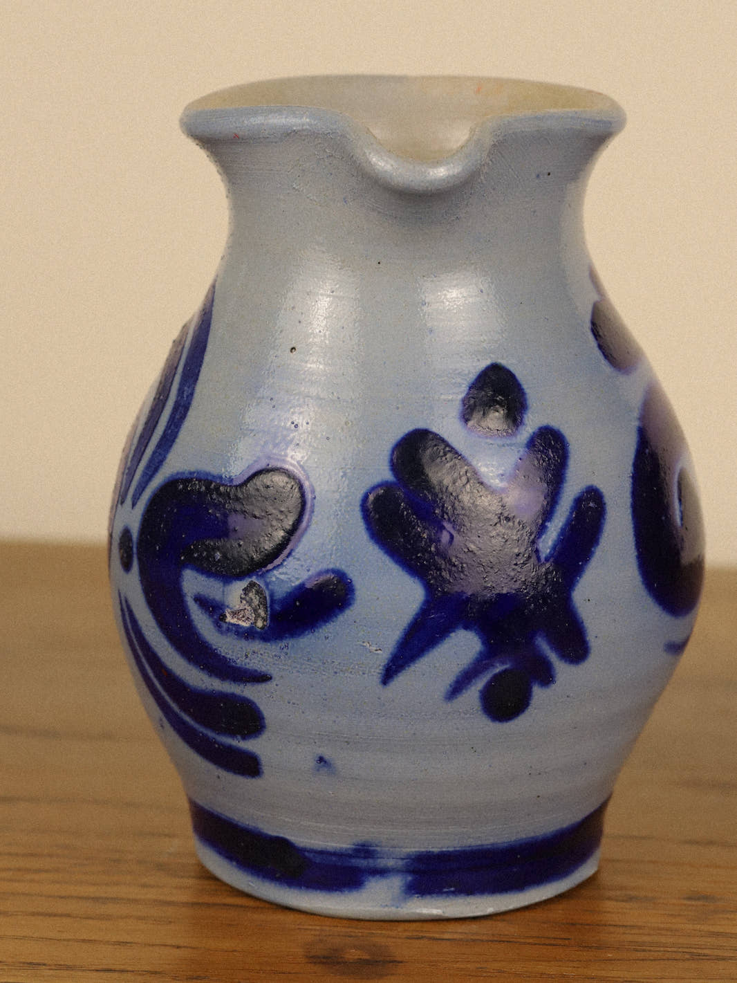 Antique Salt-Glazed Westerwald Cobalt Pitcher