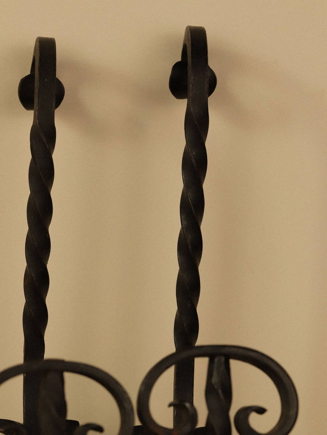 Set of 3 Vintage Wrought Iron Wall Hooks