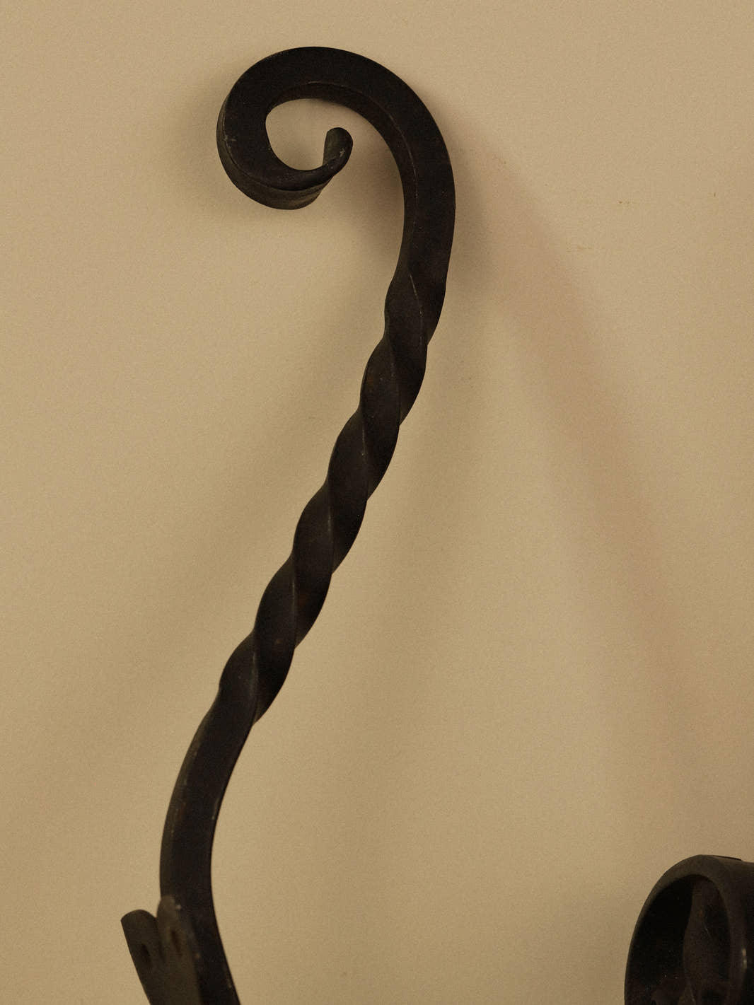 Set of 3 Vintage Wrought Iron Wall Hooks