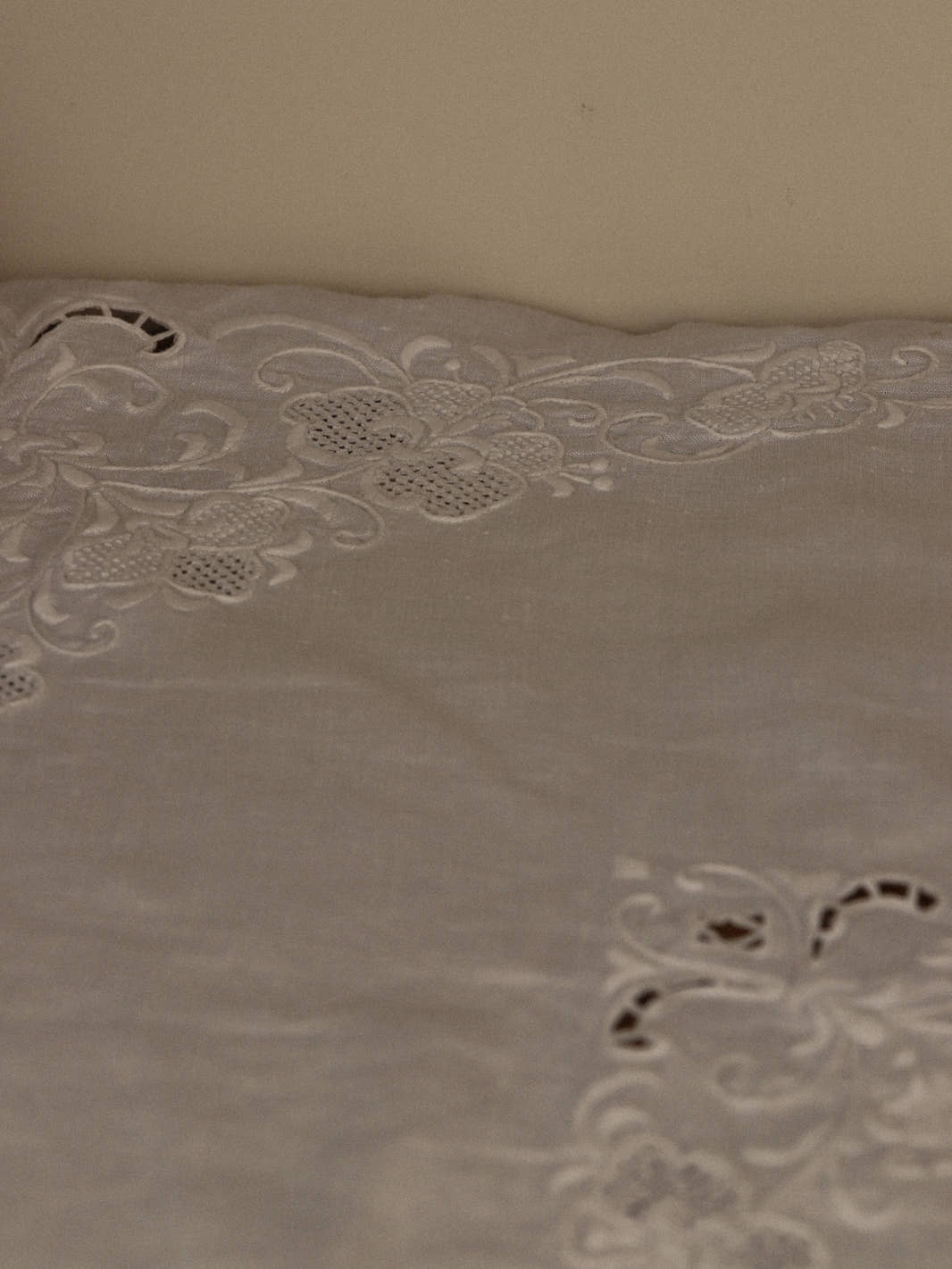 Vintage Handmade French Linen Table Cloth