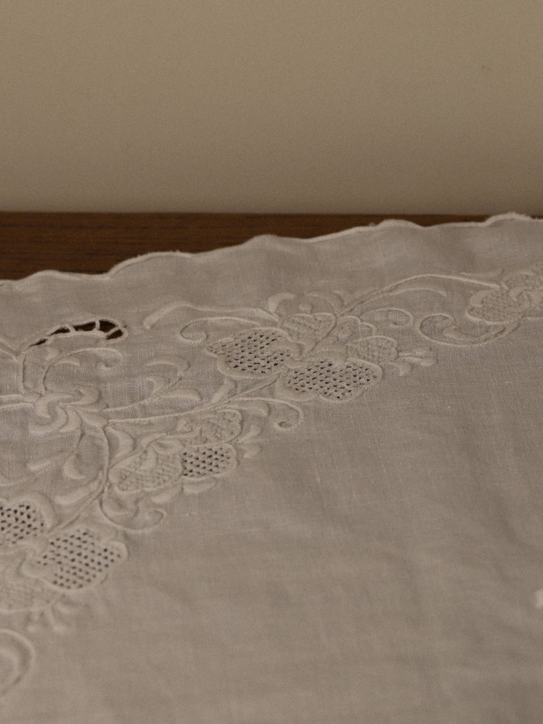 Vintage Handmade French Linen Table Cloth