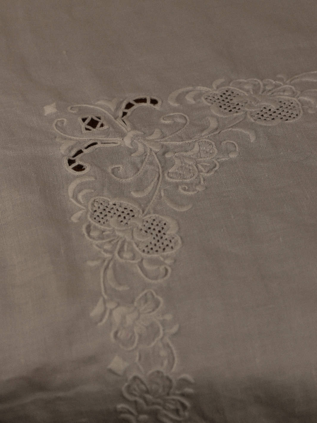 Vintage Handmade French Linen Table Cloth