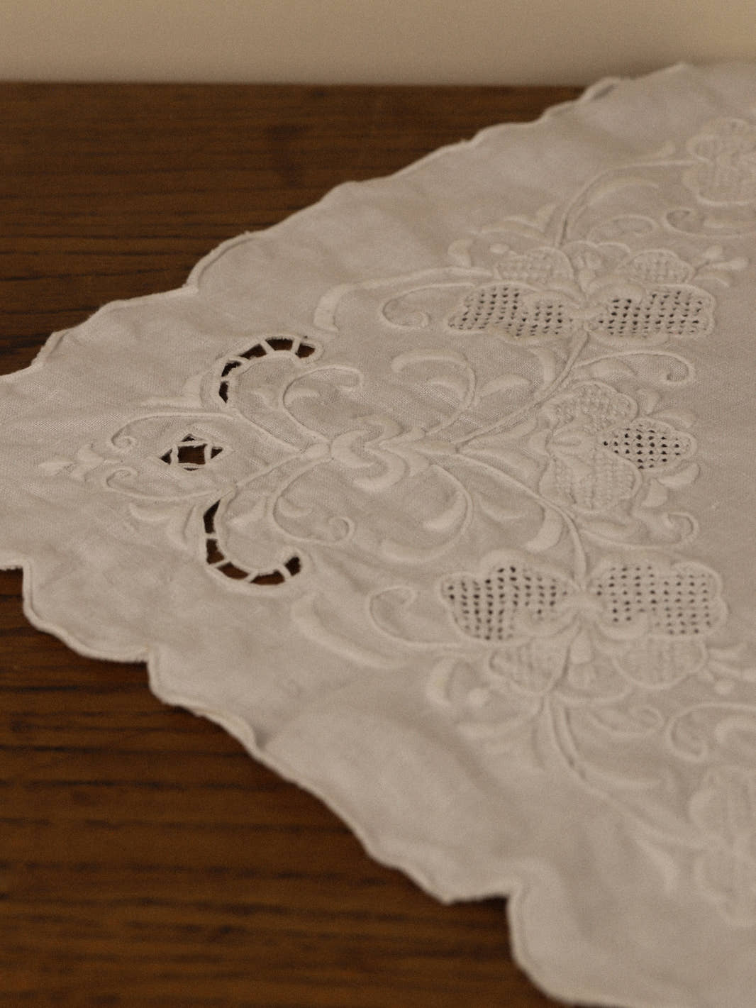 Vintage Handmade French Linen Table Cloth