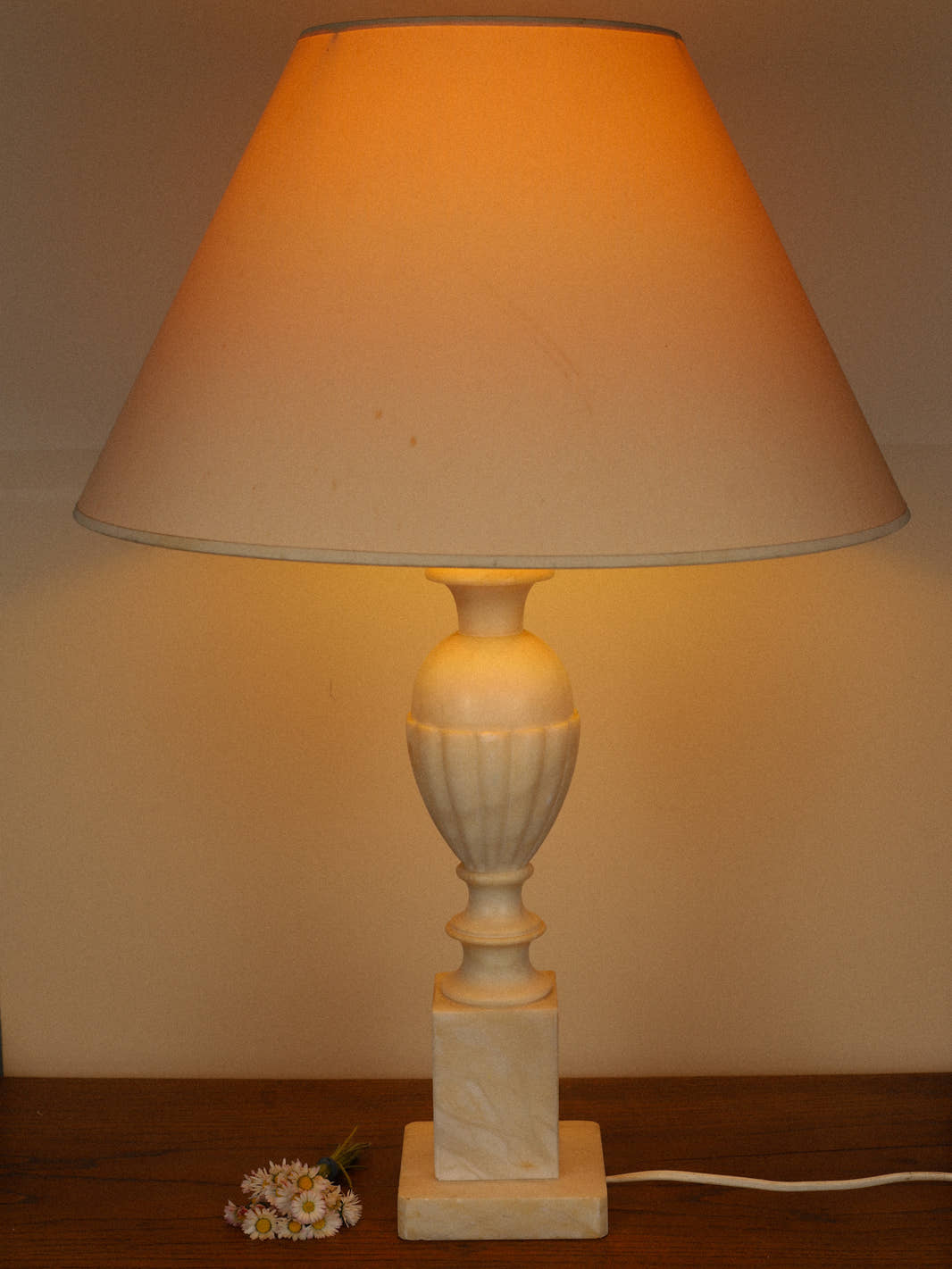 Vintage Onyx Table Lamp Base