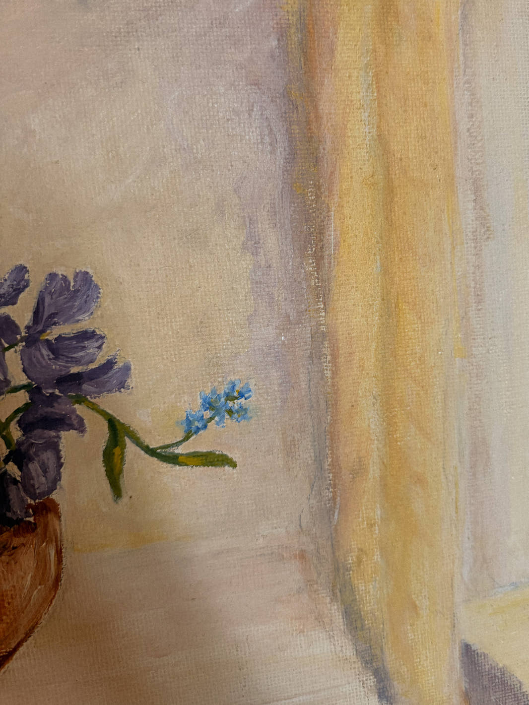 Vintage 1944 Swedish Framed Floral Painting