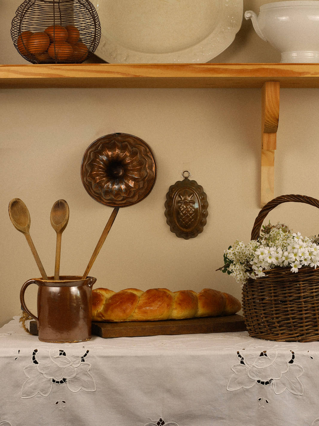 Antique Brown Earthenware Pitcher