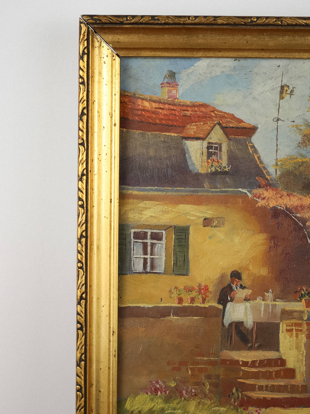 Vintage French Impressionist Garden Painting