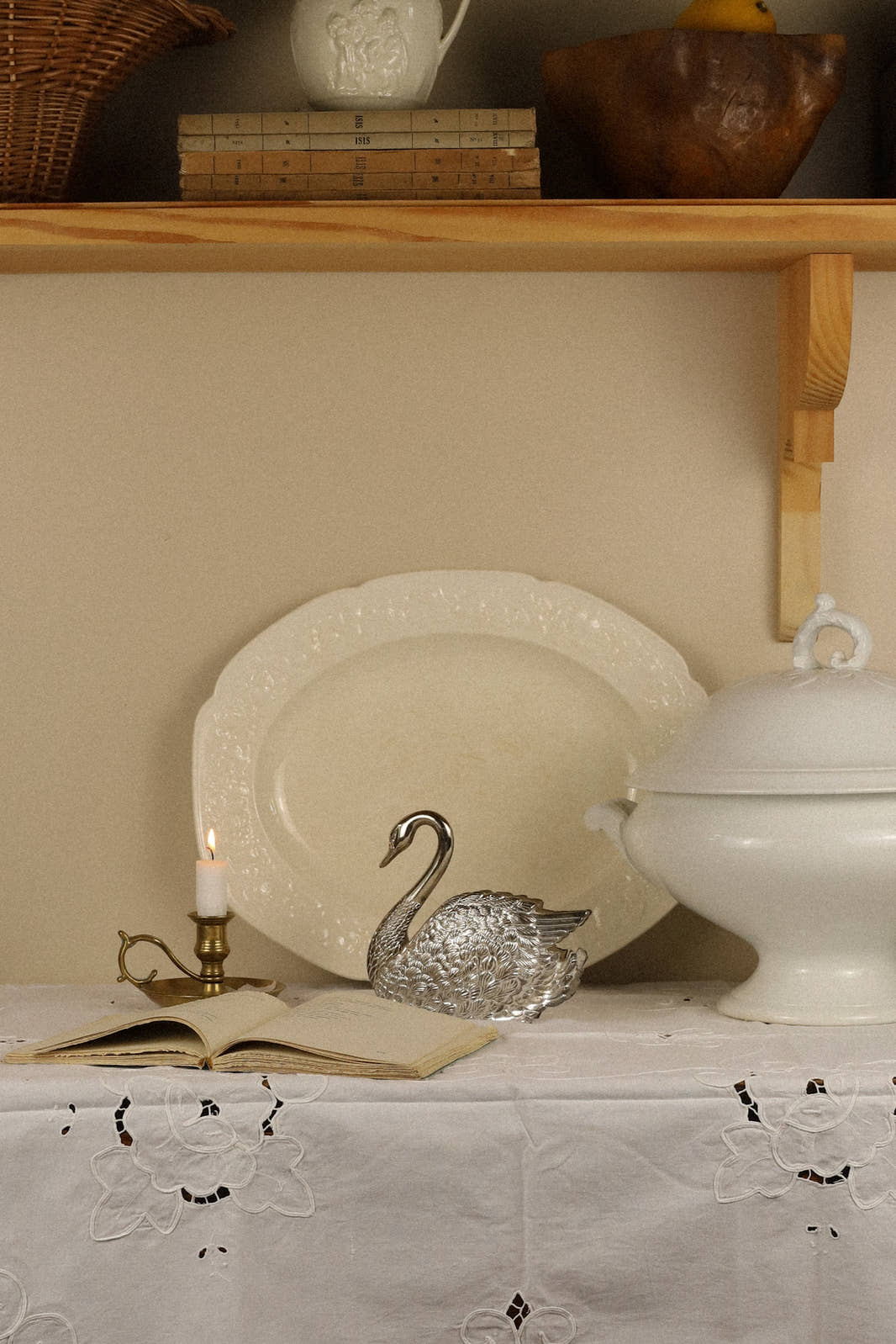 Vintage Silver-Plated Swan Napkin Holder