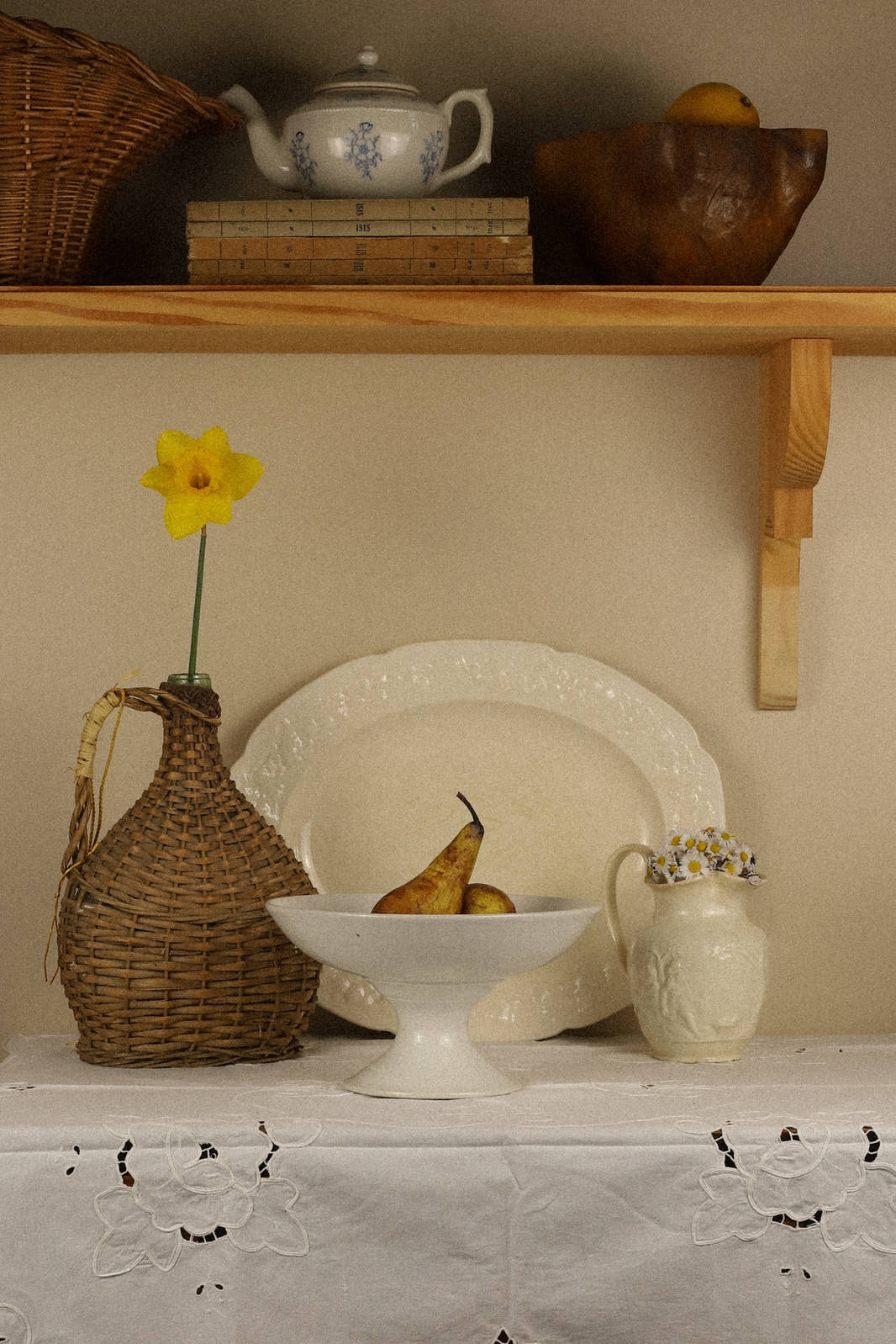 Antique White Pillivuyt Porcelain Compotier
