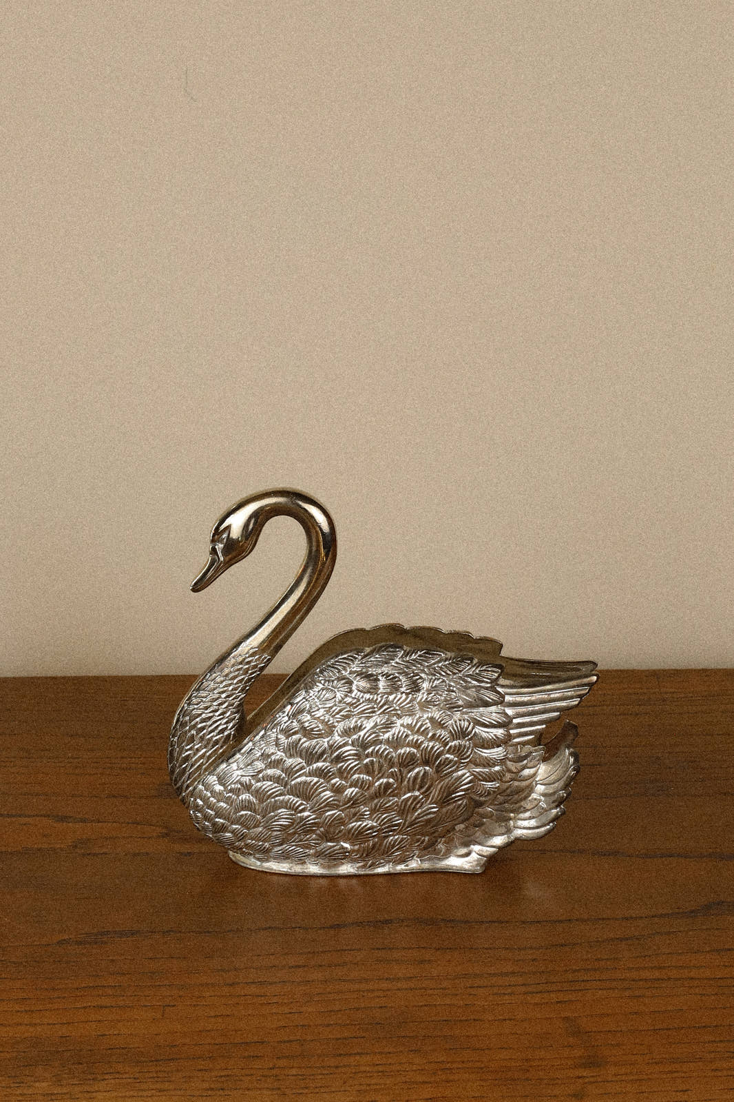 Vintage Silver-Plated Swan Napkin Holder